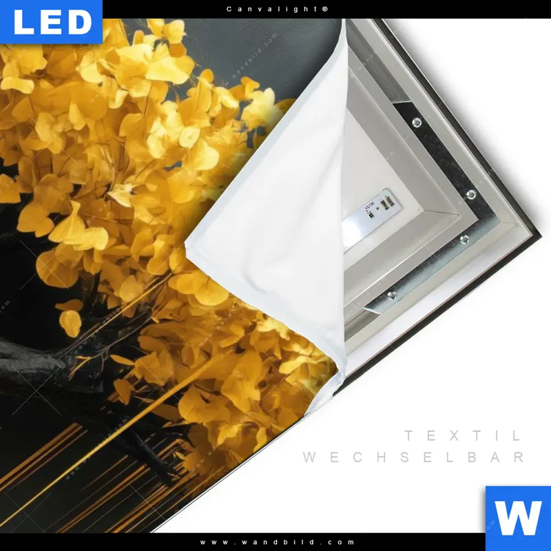 Canvalight® Leuchtbild | Goldener Lebensbaum | Hochformat