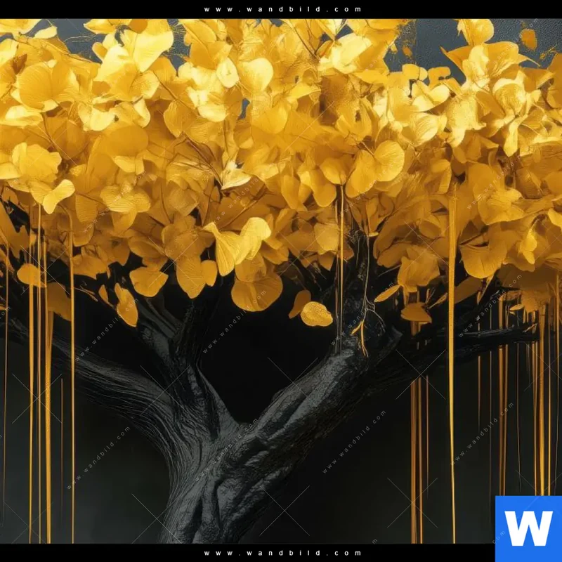 Canvalight® Leuchtbild | Goldener Lebensbaum | Hochformat
