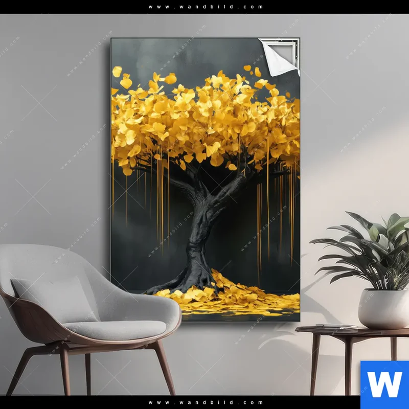 Spannbild | Goldener Lebensbaum | Hochformat