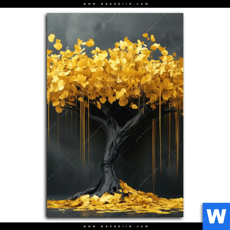 Spannbild | Goldener Lebensbaum | Hochformat