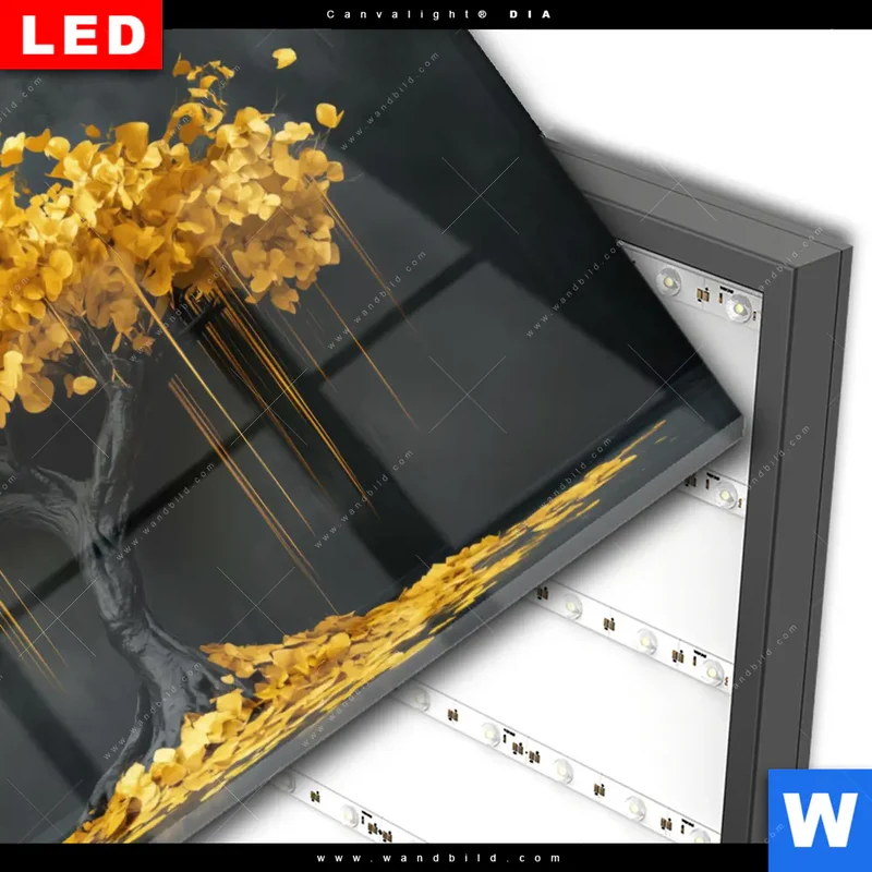 Wechselmotiv Acrylglas Canvalight® DIA | Goldener Lebensbaum | Querformat