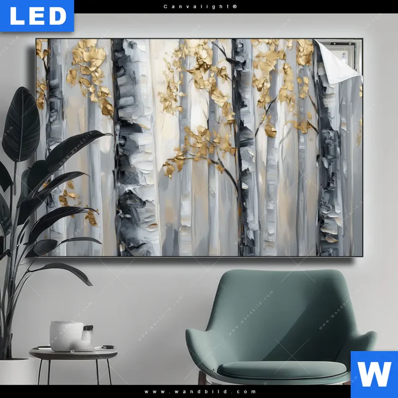 Canvalight® Leuchtbild | Stille im Wald | Querformat