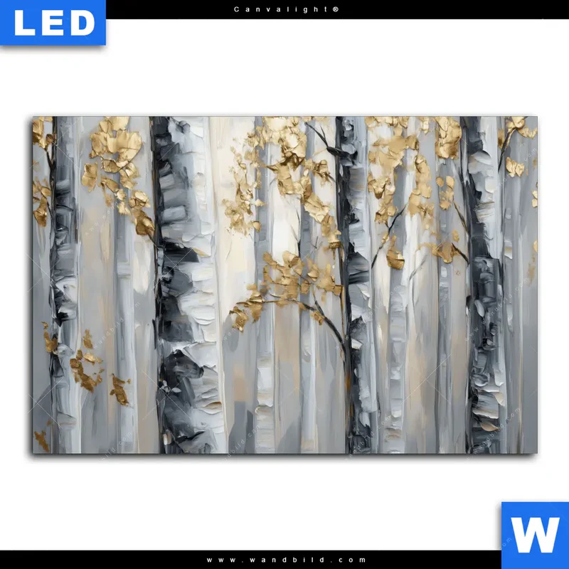Canvalight® Leuchtbild | Stille im Wald | Querformat