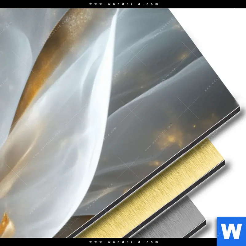 Aluminiumbild gebürstet | Zarte Luxusblüte | Panorama