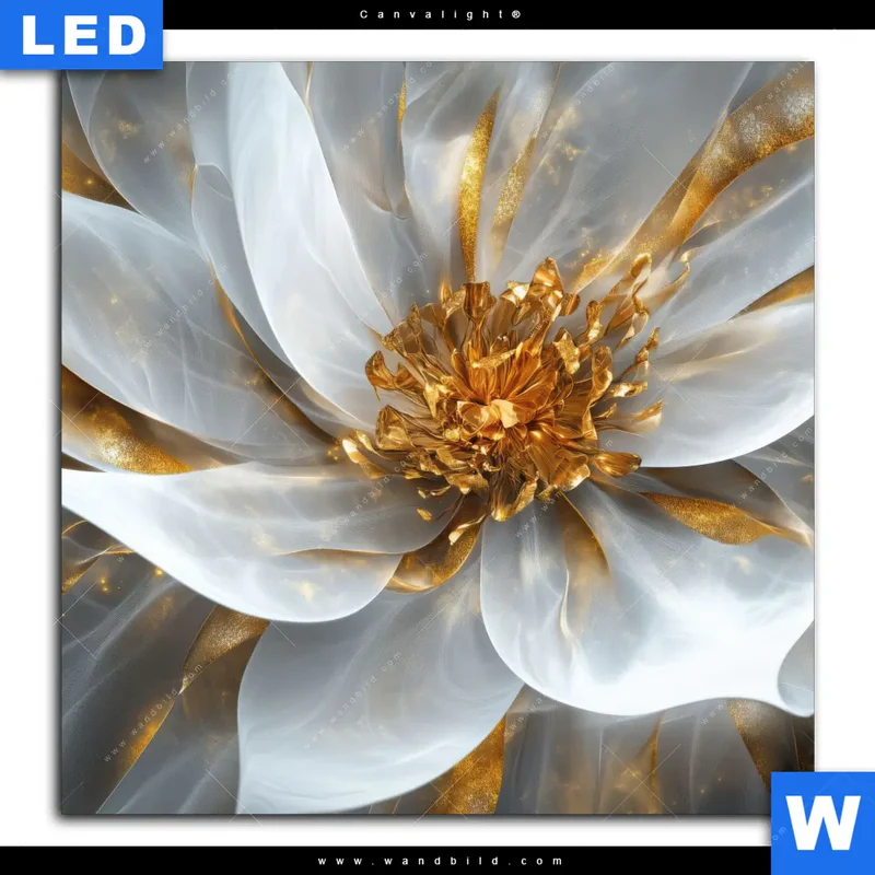 Canvalight® Leuchtbild | Zarte Luxusblüte | Quadrat