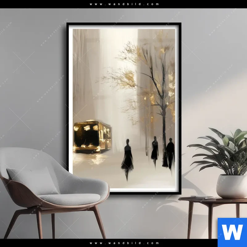 Poster | Goldene Stille der Großstadt | Hochformat