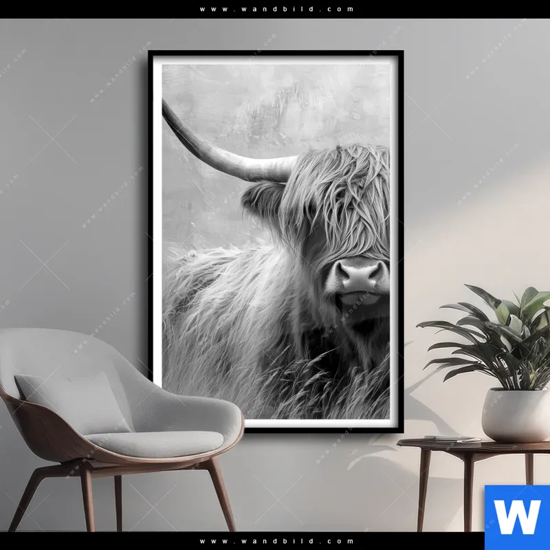 Poster | Hochlandrind - Majestätische Hörner | Hochformat