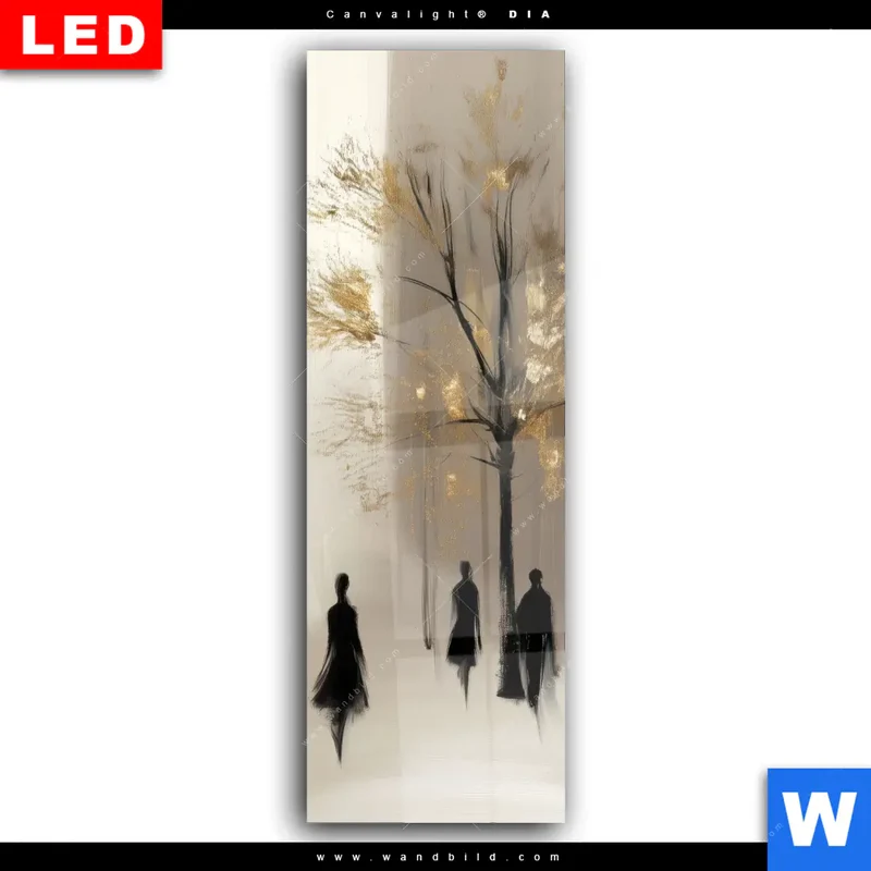 Wechselmotiv Acrylglas Canvalight® DIA | Goldene Stille der Großstadt | Schmal