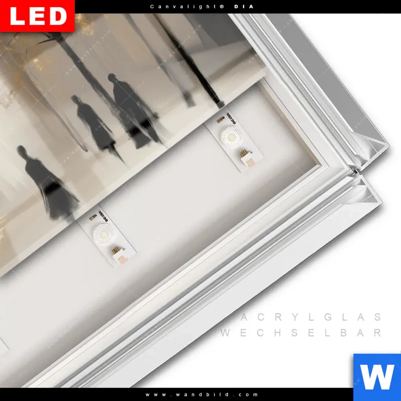 Leuchtbild Acrylglas Canvalight® DIA | Goldene Stille der Großstadt | Panorama