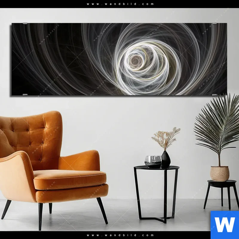 Alu-Dibond Bild | Lichtmalerei - Tanz der Linien | Panorama