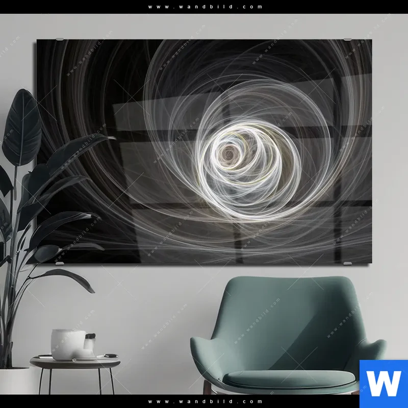 Acrylglasbild | Lichtmalerei - Tanz der Linien | Querformat