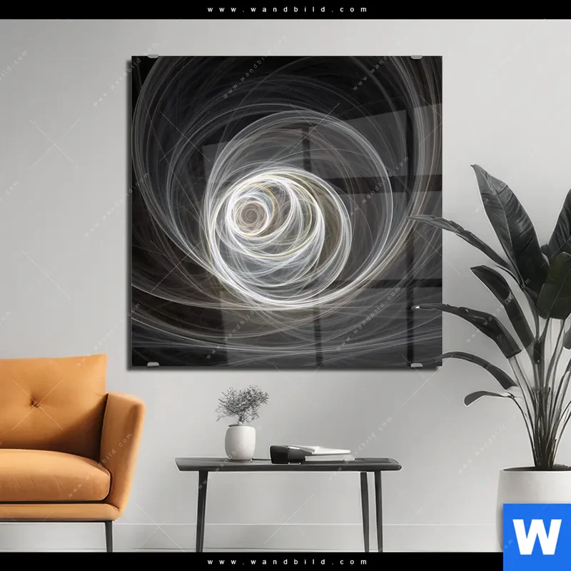 Acrylglasbild | Lichtmalerei - Tanz der Linien | Quadrat