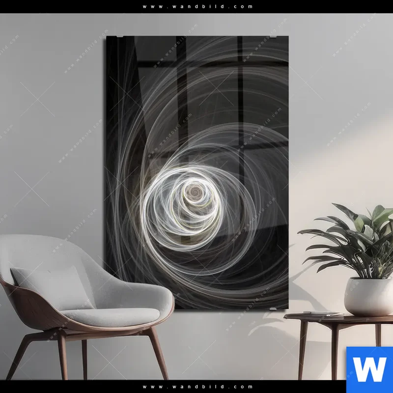 Acrylglasbild | Lichtmalerei - Tanz der Linien | Hochformat