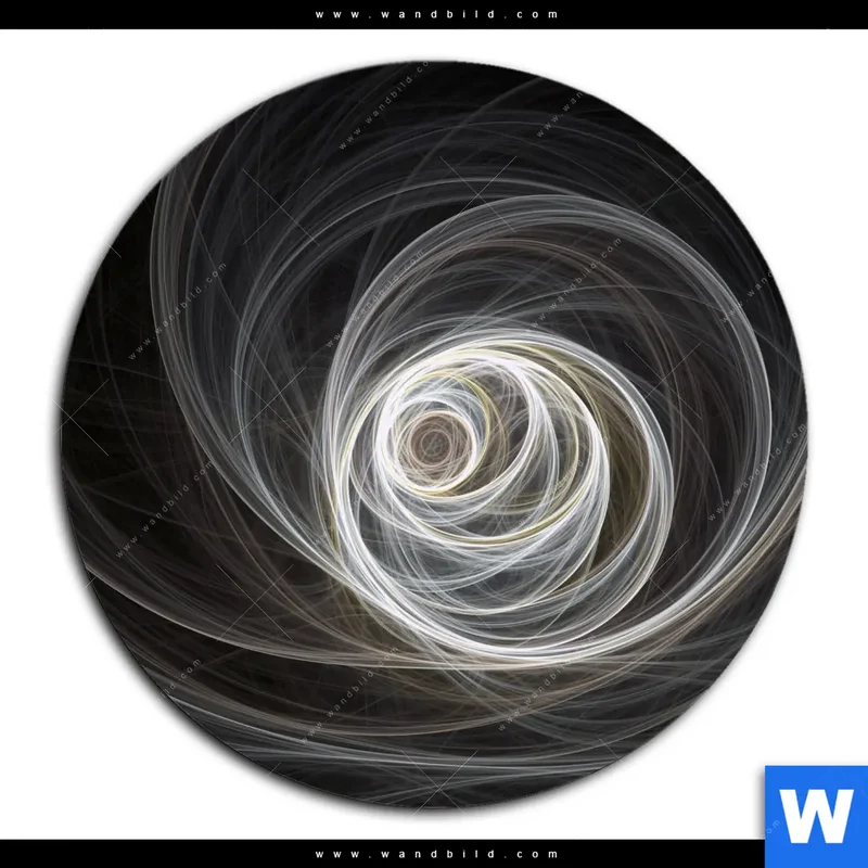 Acrylglasbild | Lichtmalerei - Tanz der Linien | Rund