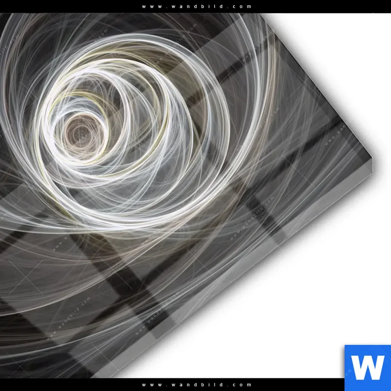 Acrylglasbild | Lichtmalerei - Tanz der Linien | Rund