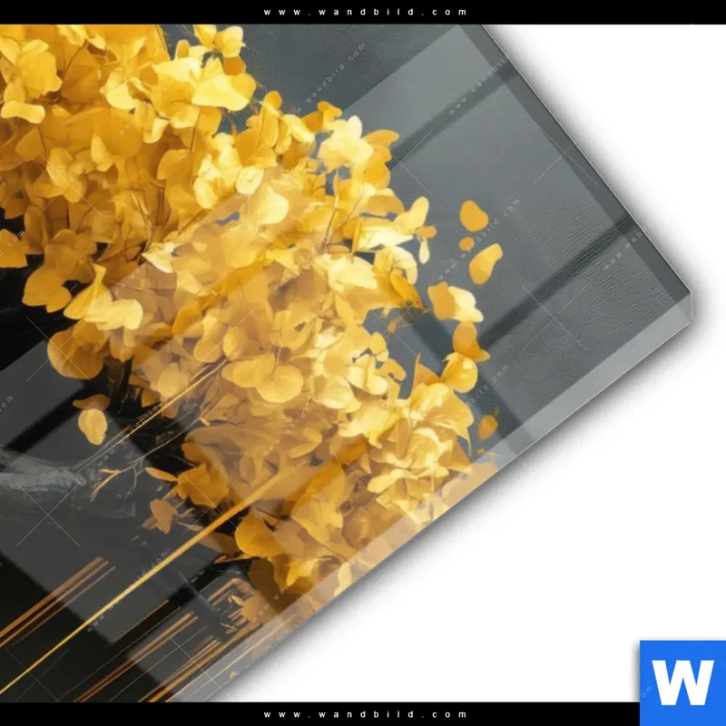 Acrylglasbild | Goldener Lebensbaum | Hochformat