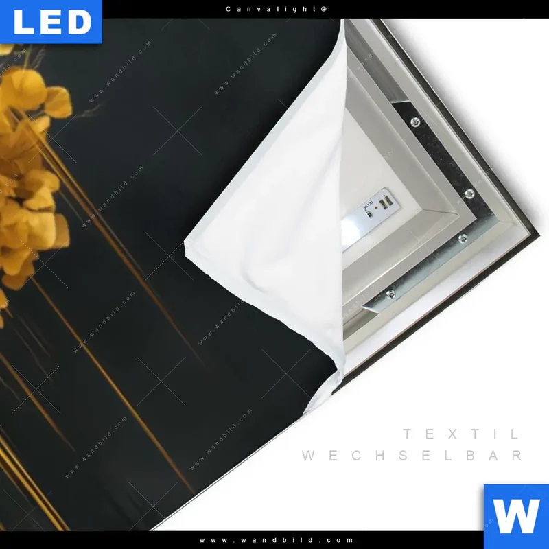 Canvalight® Leuchtbild | Goldener Lebensbaum | Panorama