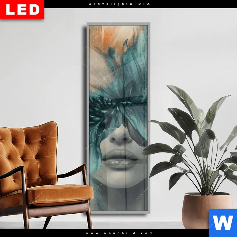 Wechselmotiv Acrylglas Canvalight® DIA | Verhüllte Schönheit | Schmal