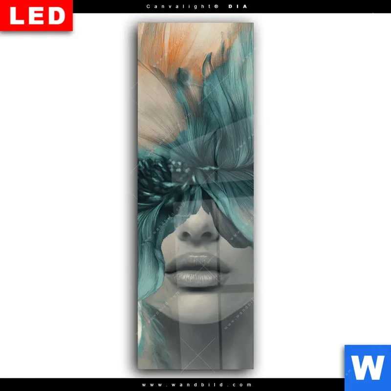 Wechselmotiv Acrylglas Canvalight® DIA | Verhüllte Schönheit | Schmal