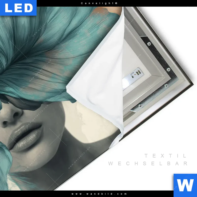 Canvalight® Leuchtbild | Verhüllte Schönheit | Querformat