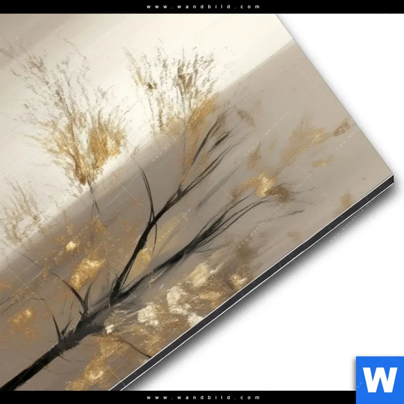Alu-Dibond Bild | Goldene Stille der Großstadt | Hochformat