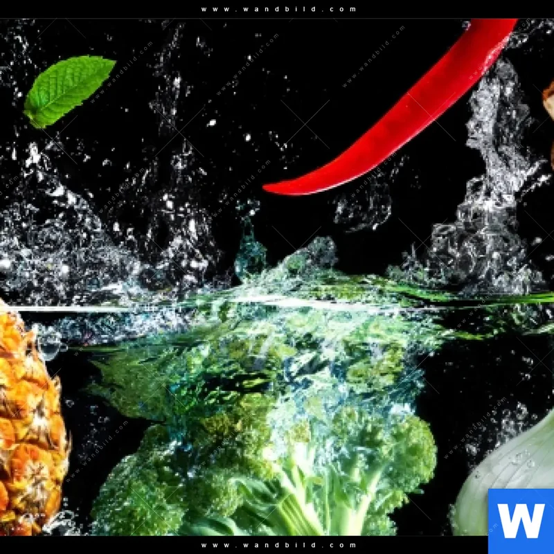 Spannbild | Obst & Gemüse - Splash-Moment | Querformat