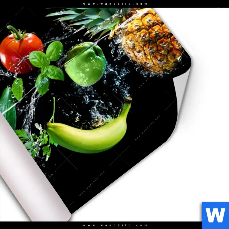 Poster | Obst & Gemüse - Splash-Moment | Quadrat