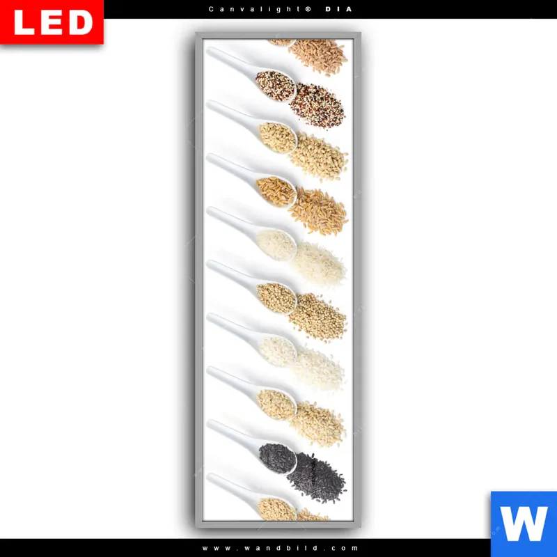 Leuchtbild Acrylglas Canvalight® DIA | Vielfalt im Löffel | Schmal