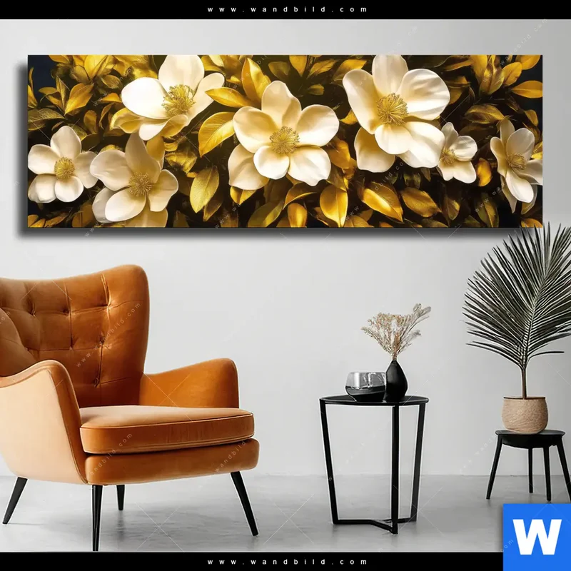 Leinwandbild | Blütenbaum im Luxusdesign | Panorama