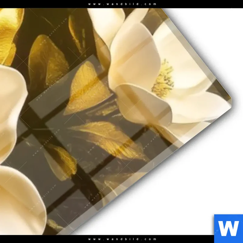 Acrylglasbild | Blütenbaum im Luxusdesign | Schmal
