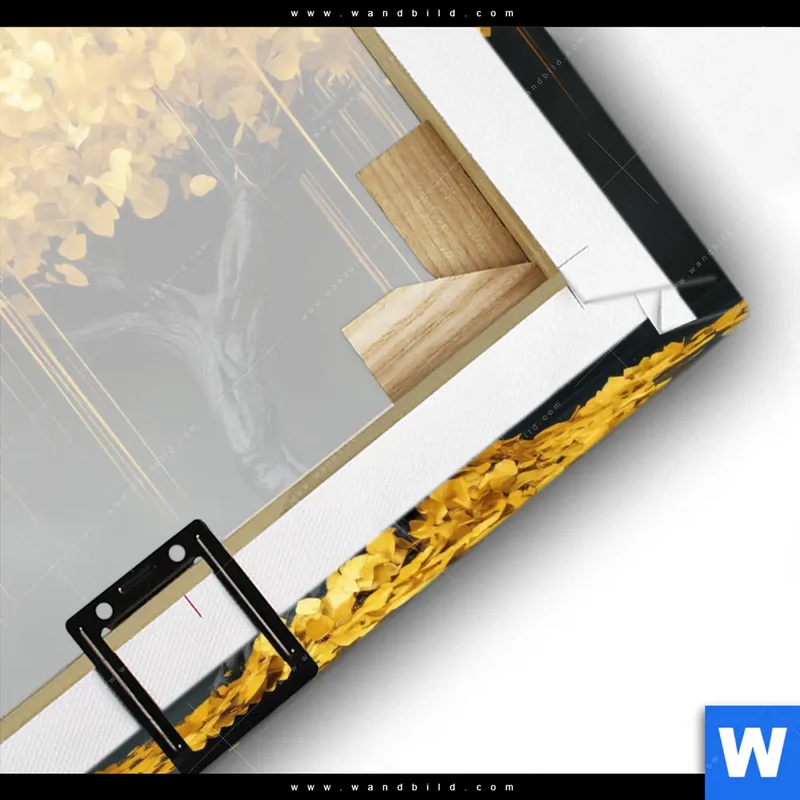 Leinwandbild | Goldener Lebensbaum | Quadrat