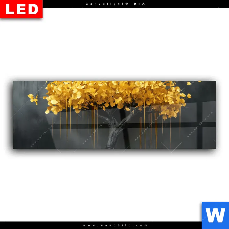 Wechselmotiv Acrylglas Canvalight® DIA | Goldener Lebensbaum | Panorama