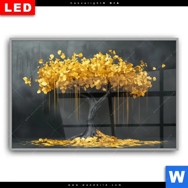 Leuchtbild Acrylglas Canvalight® DIA | Goldener Lebensbaum | Querformat