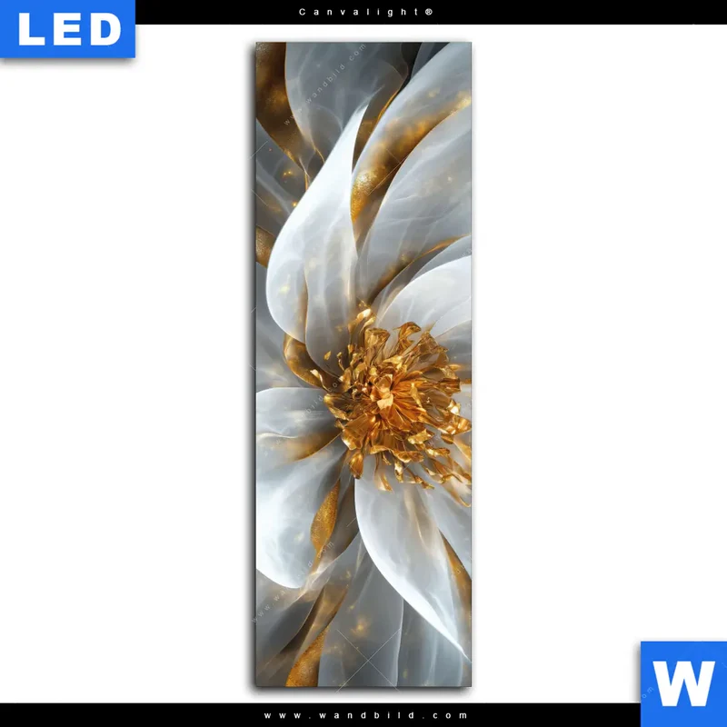 Canvalight® Leuchtbild | Zarte Luxusblüte | Schmal