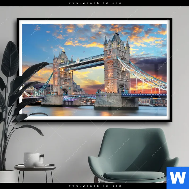 Poster | Tower Bridge im Abendglanz | Querformat