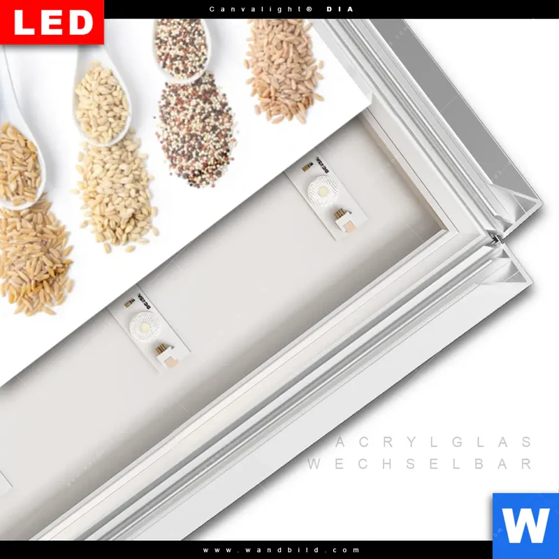 Leuchtbild Acrylglas Canvalight® DIA | Vielfalt im Löffel | Panorama