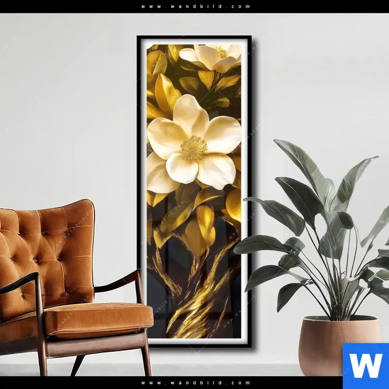 Poster | Blütenbaum im Luxusdesign | Schmal