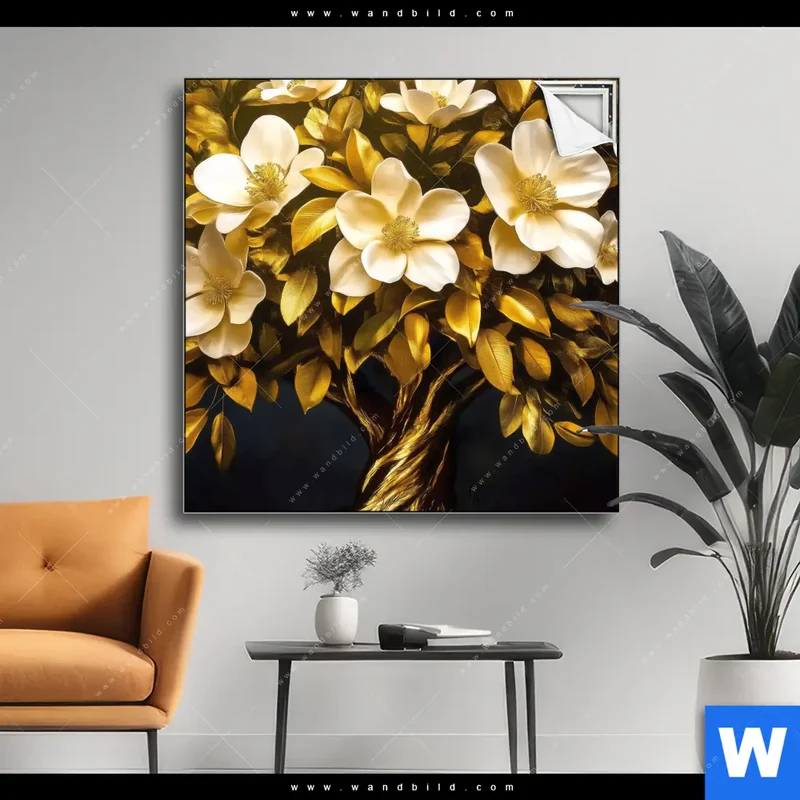 Spannbild | Blütenbaum im Luxusdesign | Quadrat