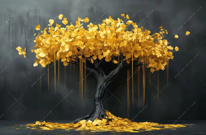 Leinwandbild | Goldener Lebensbaum | Querformat