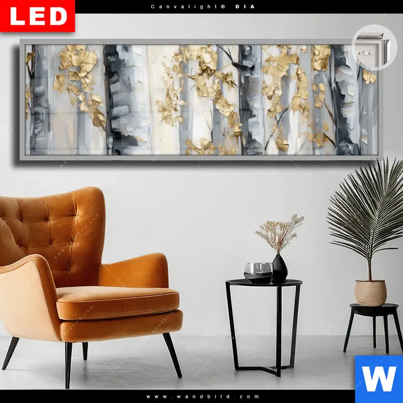Leuchtbild Acrylglas Canvalight® DIA | Stille im Wald | Panorama