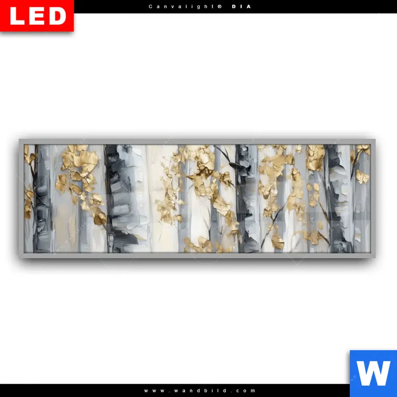 Leuchtbild Acrylglas Canvalight® DIA | Stille im Wald | Panorama