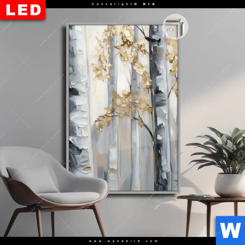 Leuchtbild Acrylglas Canvalight® DIA | Stille im Wald | Hochformat