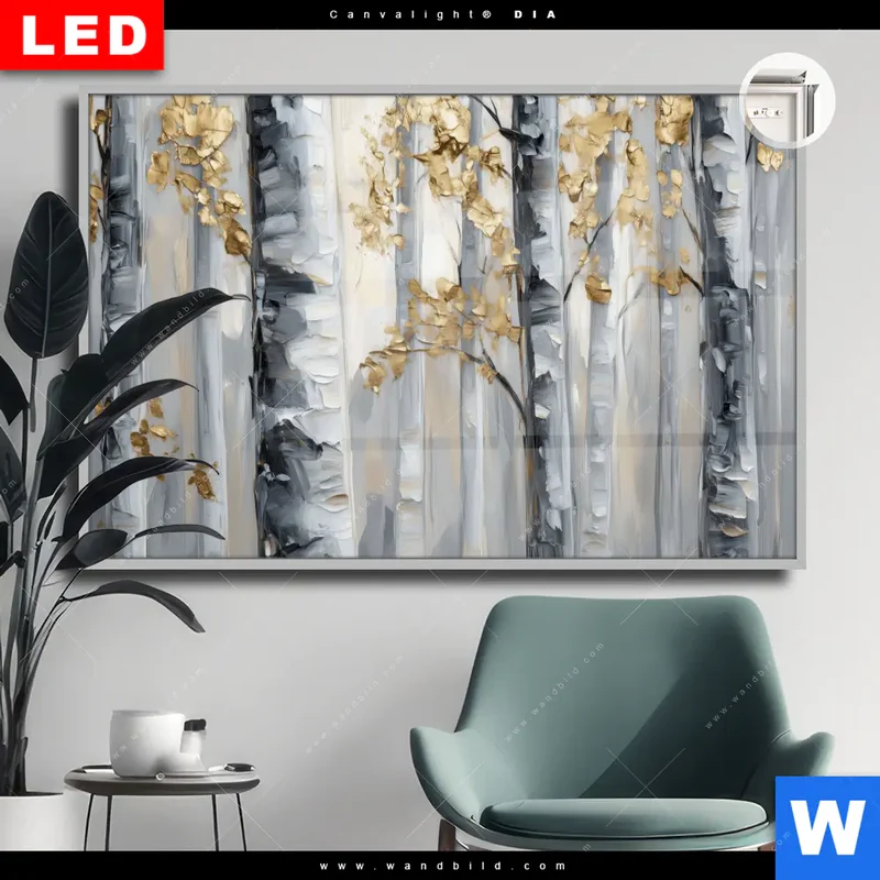 Leuchtbild Acrylglas Canvalight® DIA | Stille im Wald | Querformat