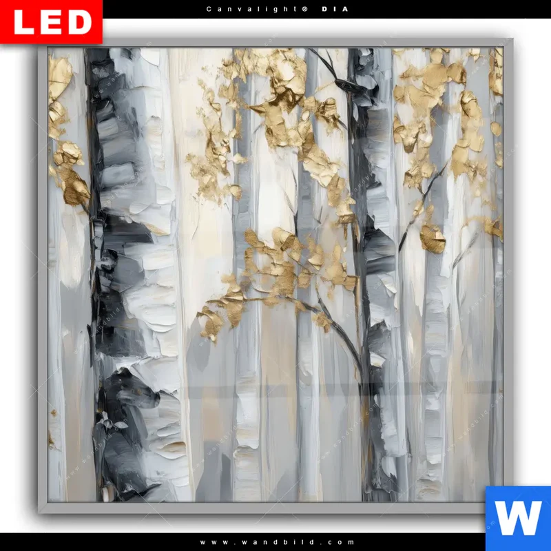 Leuchtbild Acrylglas Canvalight® DIA | Stille im Wald | Quadrat