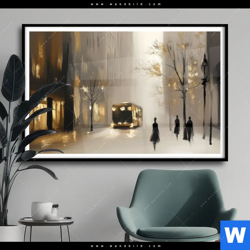 Poster | Goldene Stille der Großstadt | Querformat