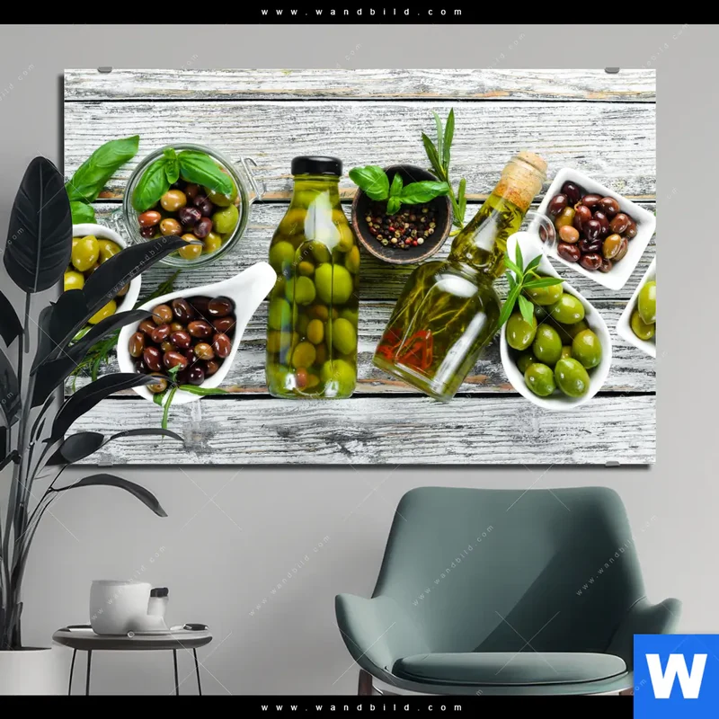 Alu-Dibond Bild | Mediterrane Olivenvielfalt | Querformat