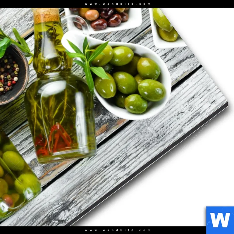 Alu-Dibond Bild | Mediterrane Olivenvielfalt | Querformat
