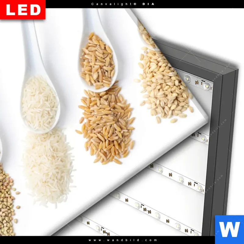 Wechselmotiv Acrylglas Canvalight® DIA | Vielfalt im Löffel | Querformat