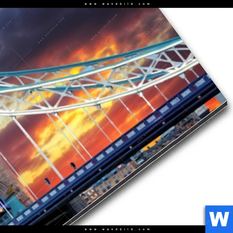 Alu-Dibond Bild | Tower Bridge im Abendglanz | Panorama