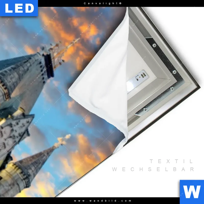 Canvalight® Leuchtbild | Tower Bridge im Abendglanz | Schmal